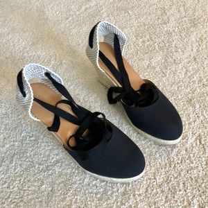 Brand new J.Crew Factory black espadrilles, size 8